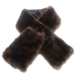 Ben Berger Luxury Collection Vintage Faux Mink Fur Pull Through Scarf Collar